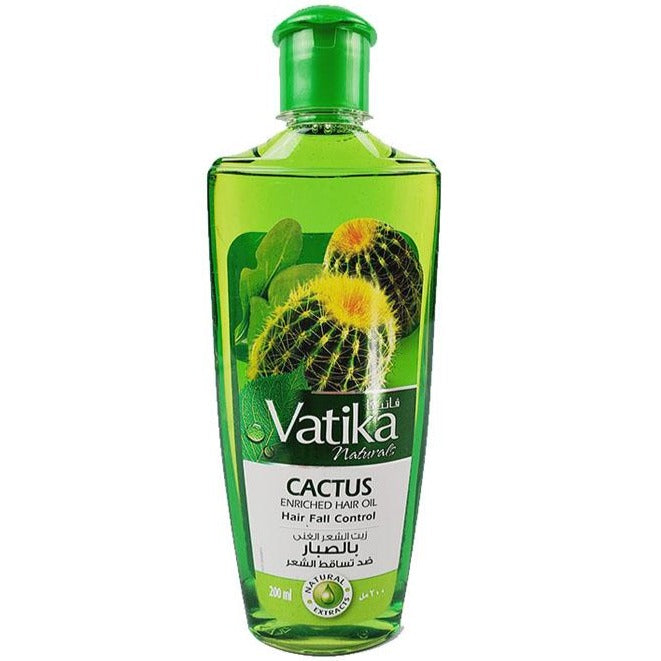 Vatika Cactus Hair Oil - 200 mi - فاتيكا زيت الشعر با الصبار ضد تساقط الشعر
