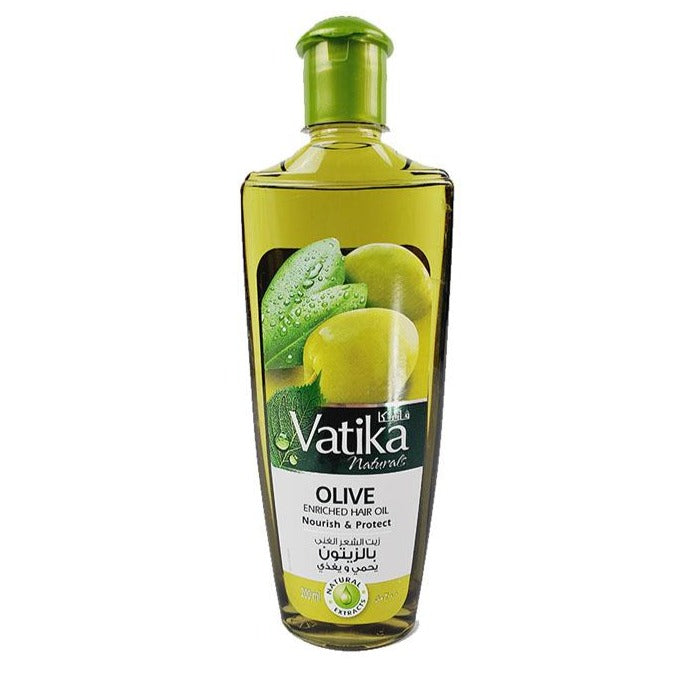 Vatika Olive Hair Oil - 200 mi - فاتيكا زيت الشعر با الزيتون مرطب ومغذي للشعر