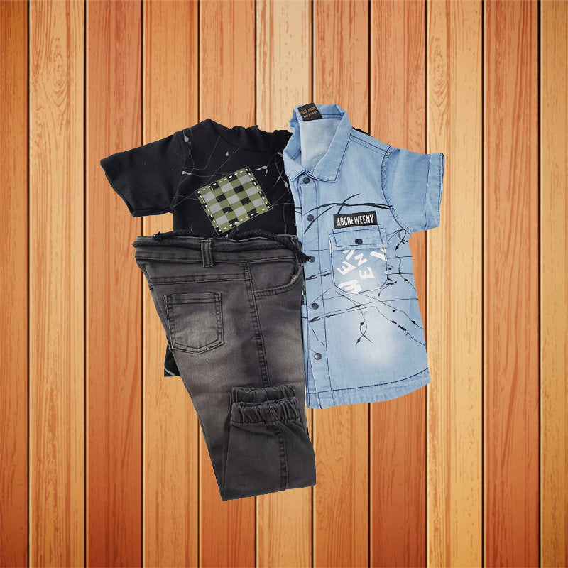 casual boy clothing high quality - طقم ولادي ثلاث قطع تركي جوده عاليه