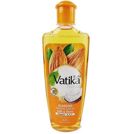 Vatika  ALMOUND Hair Oil  SOFT & SHINE- 200 mi - فاتيكا زيت الشعر  با الوز نعومه ولمعان