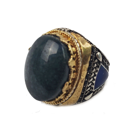 Yemeni Aqeeq Ring- Genuine Silver - size: 7 - عقيق يماني وفضه الاصلي