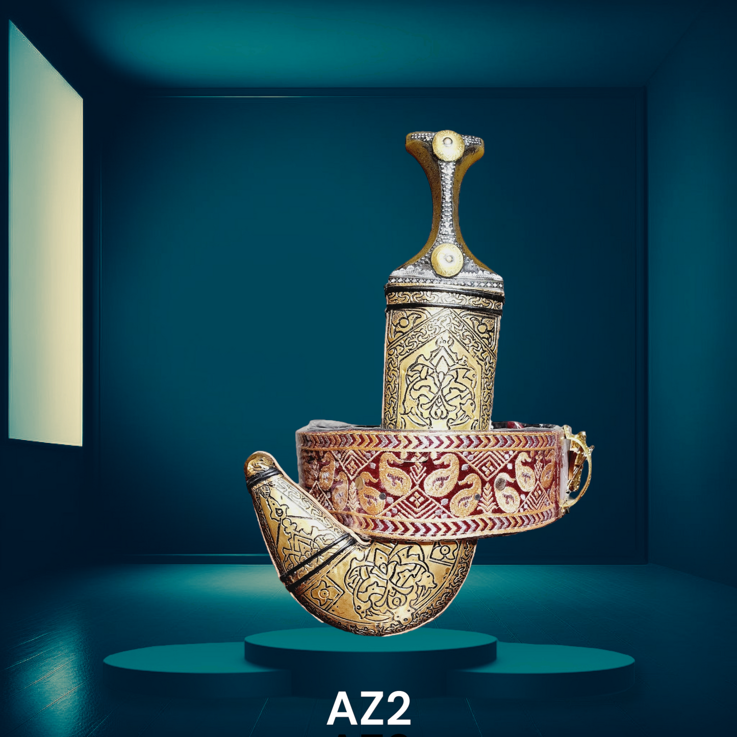 GOLD JANBIYAH SAIFANI STYLE -AZ2- جنبية ذهبي ستايل صيفاني