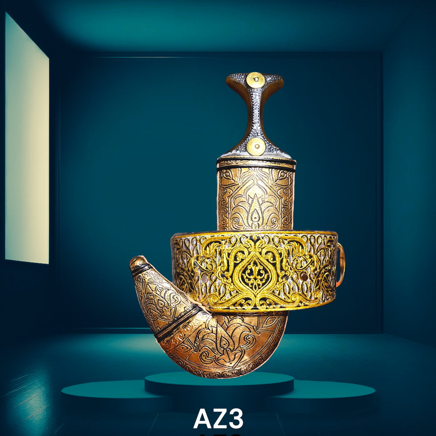 GOLD JANBIYAH SAIFANI STYLE -AZ5- جنبية ذهبي ستايل صيفاني