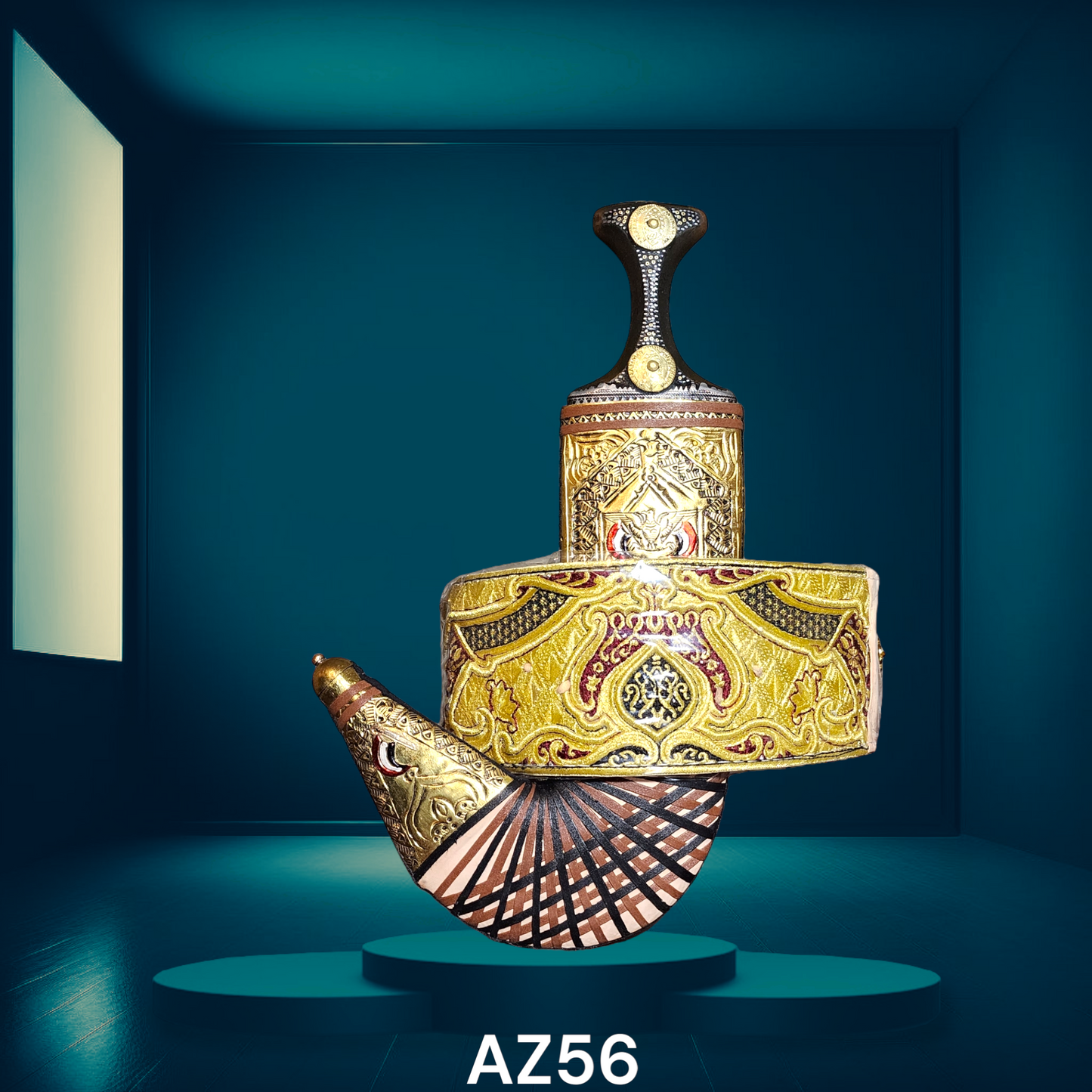 GOLD JANBIYAH SAIFANI STYLE -AZ56- جنبية ذهبي ستايل صيفاني