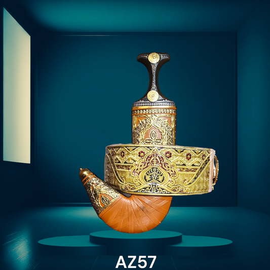 GOLD JANBIYAH SAIFANI STYLE -AZ57- جنبية ذهبي ستايل صيفاني