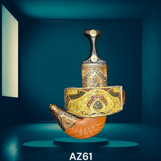 GOLD JANBIYAH SAIFANI STYLE -AZ61- جنبية ذهبي ستايل صيفاني