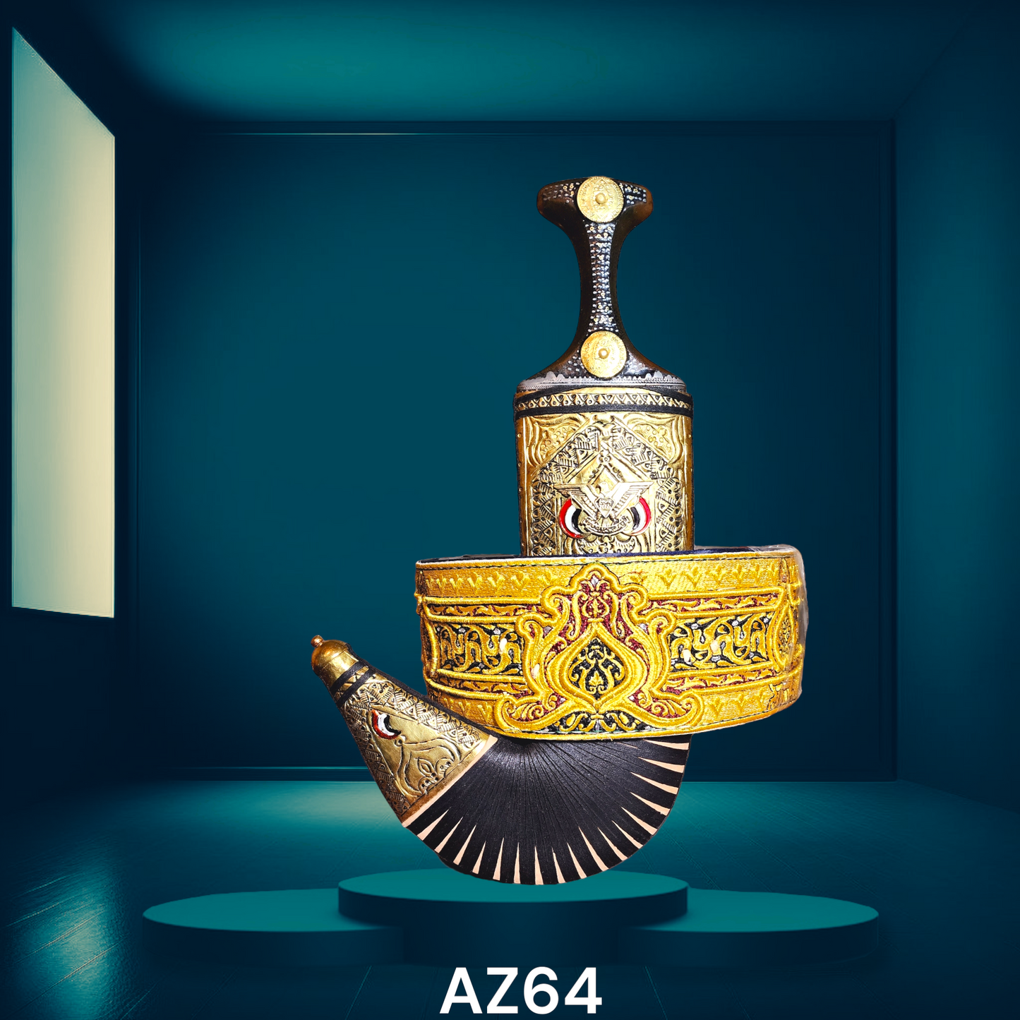 GOLD JANBIYAH SAIFANI STYLE -AZ64- جنبية ذهبي ستايل صيفاني