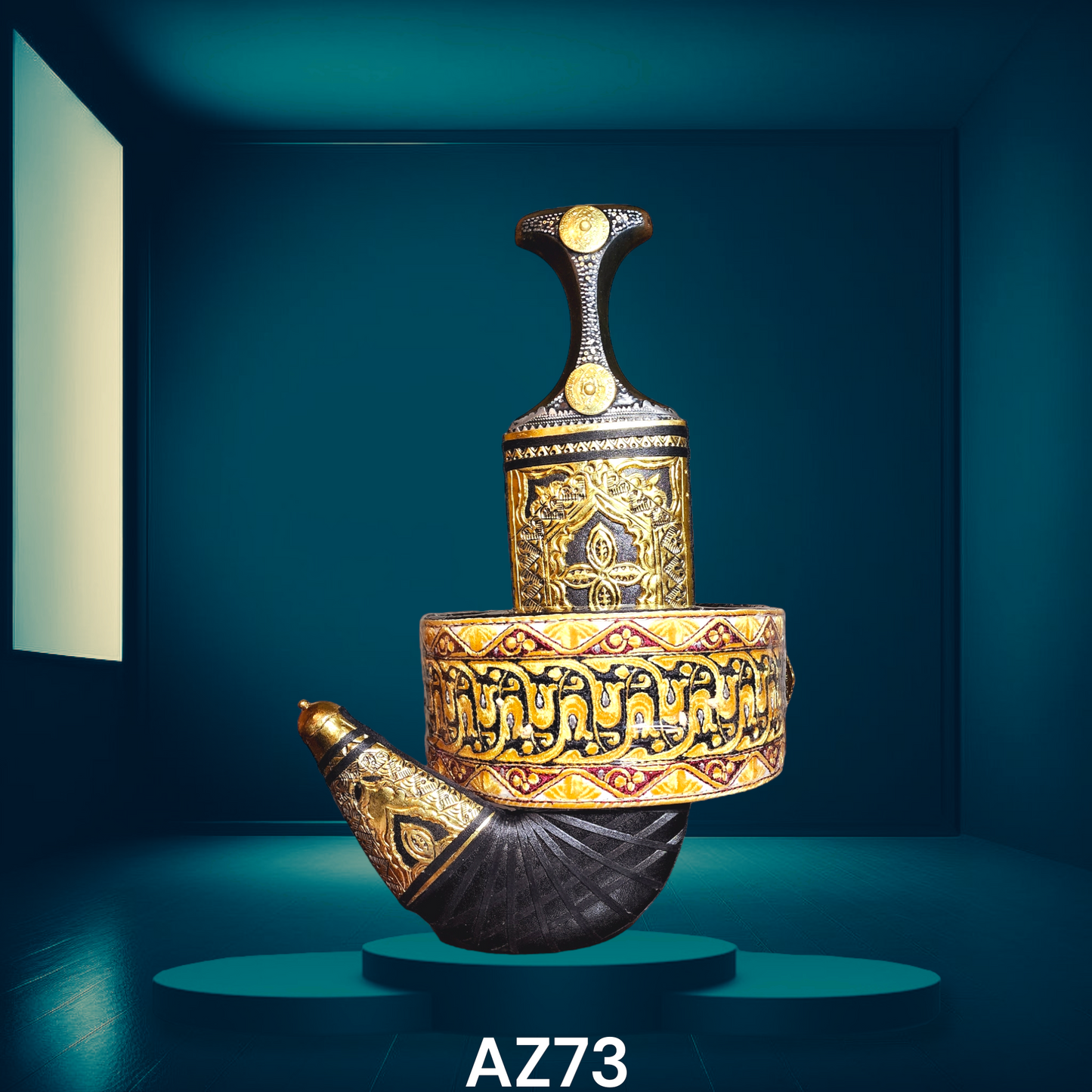 GOLD JANBIYAH SAIFANI STYLE -AZ73- جنبية ذهبي ستايل صيفاني