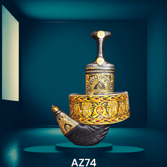 GOLD JANBIYAH SAIFANI STYLE -AZ74- جنبية ذهبي ستايل صيفاني