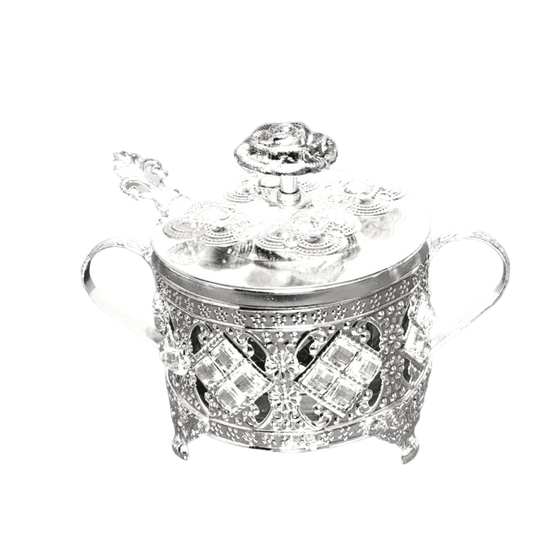 silver Sugar container _ حافضه السكر فضية